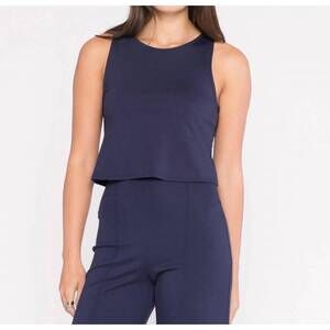 NEW RIPLEY RADER ponte knit tank top in navy